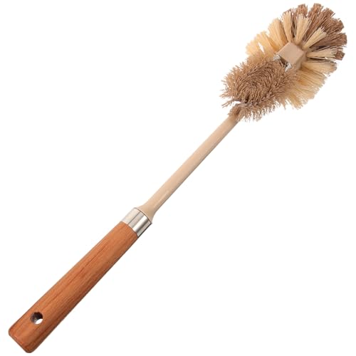 TOBBOMEY Escobilla WC con Mango para Colgar Cepillo Limpiador de Baño sin Rayas para Inodoros para Hogar Oficina y Hotel Elimina Manchas y Suciedad Eficazmente