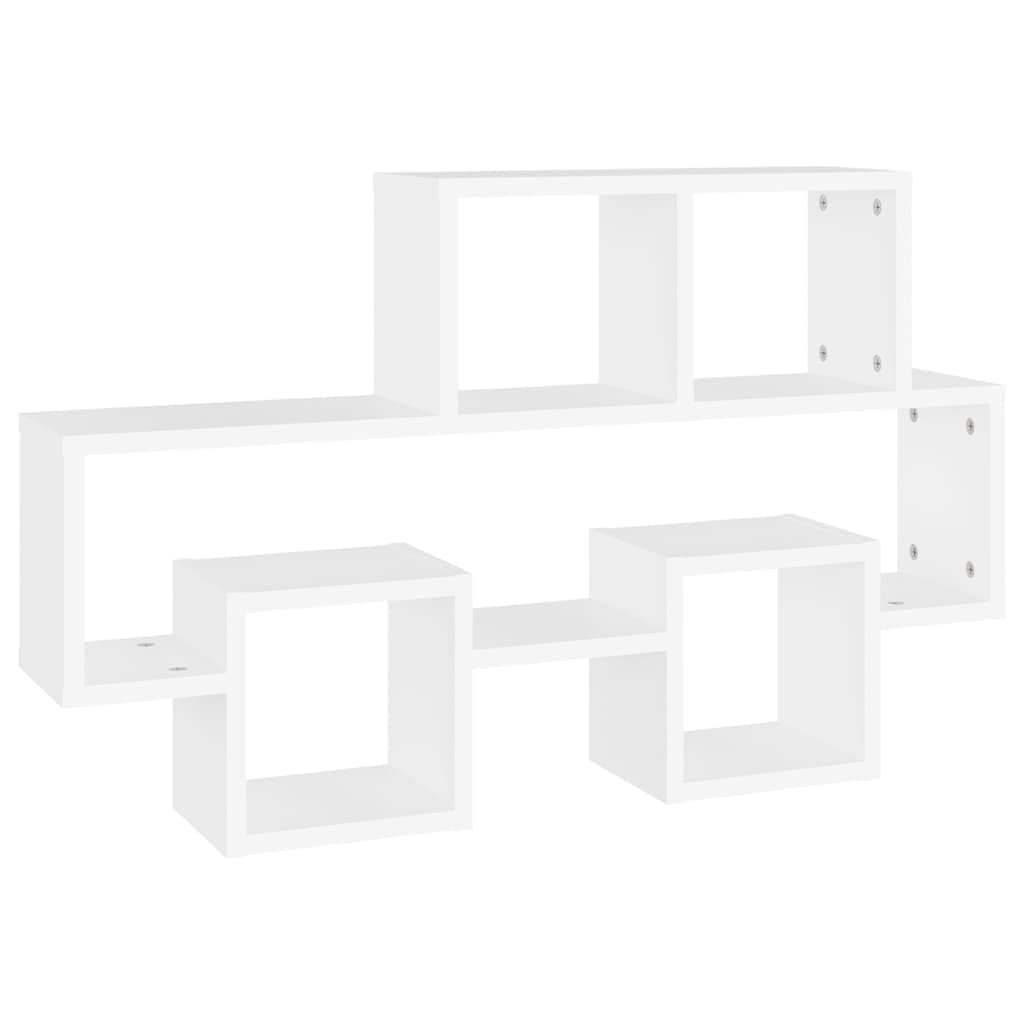 Genérico Estante Pared Forma Coche Madera ingeniería Blanco 82x15x51 cm,Mobiliario,Estanterías,Estantes y estanterías,807250