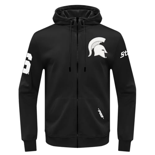 Image of Pro Standard Mens College Classic Chenille Cotton Double Knit Full Zip Hoodie