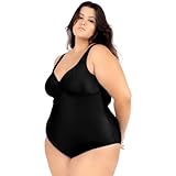 Maiô Plus Size Costas Nuas Tecido Modelador Chapa Barriga Tamanho:50;Cor:Preto