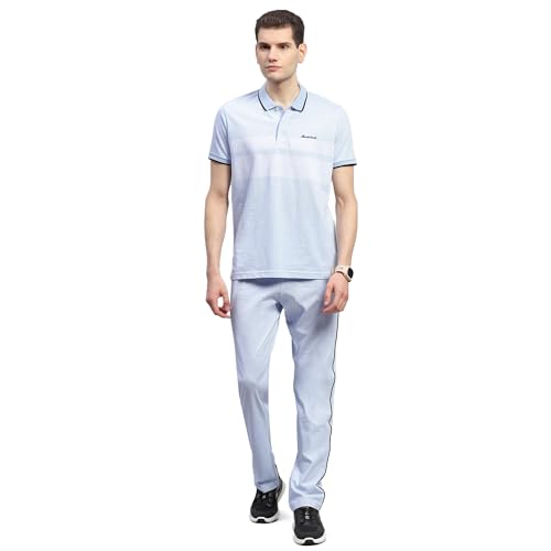 Image of Monte Carlo Mens Solid Polo Neck Half Sleeve Regular Fit Lower Set (224065854)