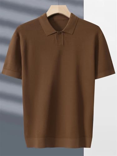 Men's Casual Round Neck Short Sleeve Soft Lightweight Knit Sweater2