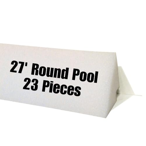 Freetime Fun 46 23 PCS Peel and Stick Pool Cove for 27 Round Above Ground Pool - Dense Closed Cell Foam Peel and Stick Above Ground Pool Cove with Adhesive Back for Pool Liner Protection