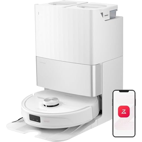 roborock Qrevo S5V Saugroboter mit Wischfunktion&Hebarem Wischmopp, 12.000Pa Saugkraft, Zero-Tangle System, Warmlufttrocknung, Intelligente Hindernisvermeidung, Multifunktions-Dockingstation