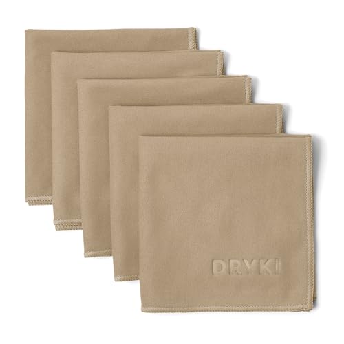 Sweat Absorbing Handkerchiefs - The Original Pocket-Sized Sweat Towels - Quick-Dry Microfiber Sweat Rags for Face, Hands, & Body - Men & Women - Gym, Sports, and Work (Tan: 5 Pack)
