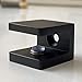 LukLoy Brass Glass Clamp, No-Drill-on-Glass Glass Holder Glass Shelf Bracket Glass Clip Support for 8mm - 10mm Glass (4, Matte Black)
