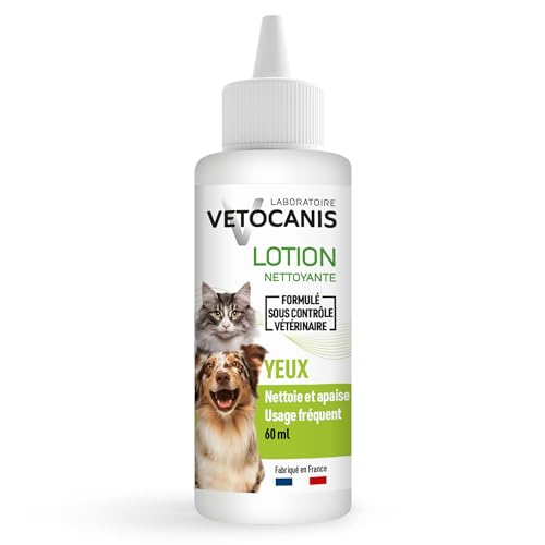 Vetocanis | Gouttes Yeux Chien et Chat 60ml | Hygiène du Chien et du Chat Toutes Tailles et Tous...