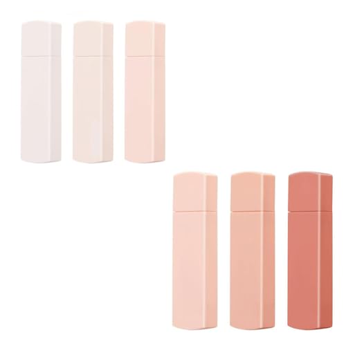 Juego de 6 cintas correctoras estéticas con 6 minilintas degradadas, secado rápido, correctas al instante, fáciles de usar para suministros escolares y de oficina (rosa)