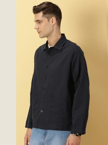 Image of Thomas Scott Men's | Solid | Full Sleeve | Regular Fit | 100% Cotton | Double Pocket | Spread Collar | Casual Shirt