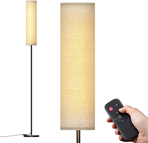 Homuserr Floor Lamp for Living Room, Adjustable LED Floor Lamps with Remote Control, Touch, 4 Color Temperatures, 6 Patterns, Timer Reading Lamp Vertical High Lamp for Bedrooms/Office (70Inch)