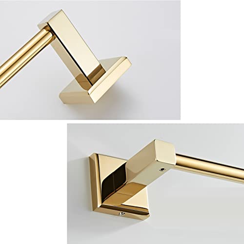 Barre Porte-Serviettes sans perçage en cuivre or pour salle de bain