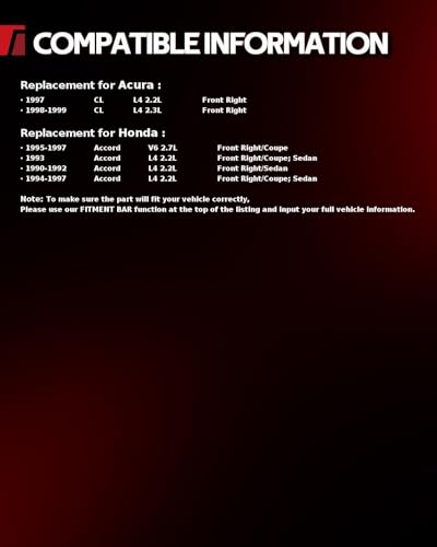 Image of Torchbeam Front Brake Caliper Right for Honda 1990-1997 Accord 2.2L, Acura 1998-1999 CL 2.3L, Acura 1997 CL 2.2L, Honda 1995-1997 Accord 2.7L, Front Right Caliper Replace # 19B1334