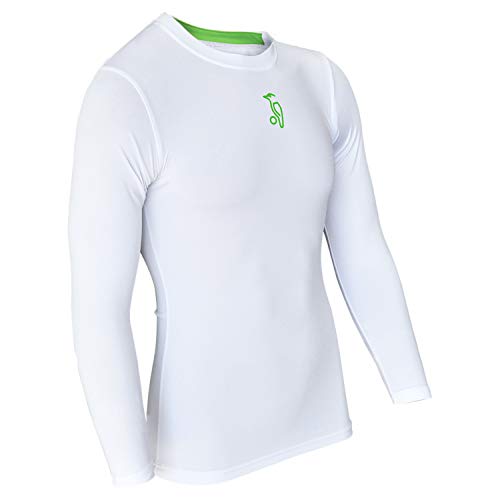 Top de ajuste de la piel Kookaburra KB Compression Lite unisex para niños color blanco talla M 1