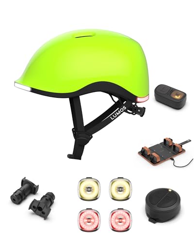 Image of Lumos Nyxel Helmet(Flux,Non-MIPS,Size M) & Firefly Mini - 4 Pack & Quad Charging Mat & Remote Control & Handlebar-End Mounts