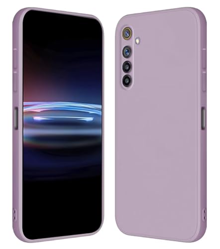 RankOne Funda para Realme 6 (6.5' Inches) Carcasa de Silicona de TPU Suave - Hierba púrpura