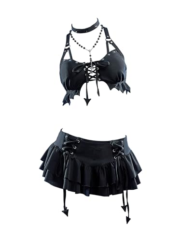 Maillot de bain Haikyuu gothique pour femme : le bikini idéal qui ne glisse pas