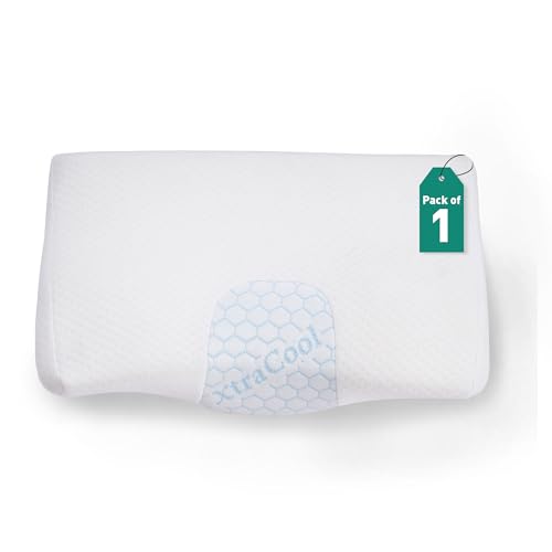 Image of MYTRIDENT Classic Cool Tech Neck Support Comfort 1 Pc Pillow|220 GSM Spun Polyester