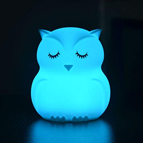 LEDMOMO Fernsteuerungs-LED-Noten-bunte Eule, die Lampe Atmosphäre Nachttischlampe klopft, keine Batterie eingeschlossen