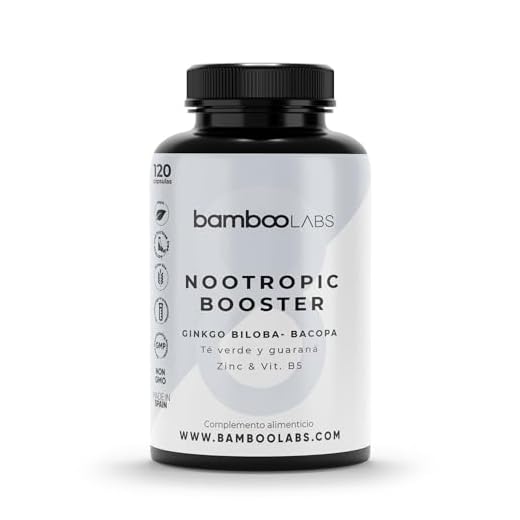 Nootropico Natural con Ginkgo Biloba, Bacopa, Té Verde y Guaraná, 120 Cápsulas, Para la Memoria y la Concentración, Fabricado en España