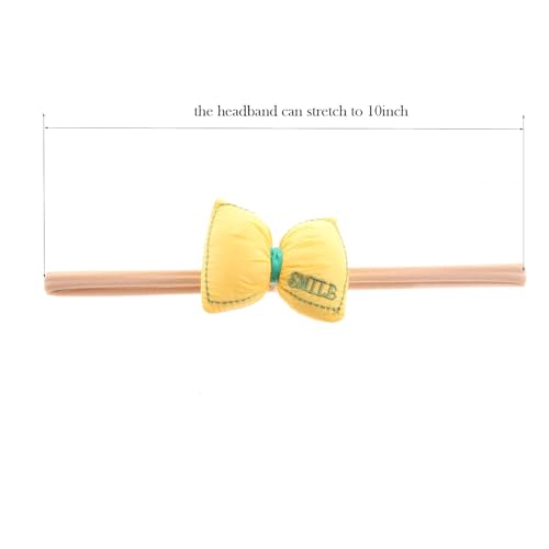 7 Pack Baby Nylon Headbands Hairbands Hair Bows Elastics Hair Accessories for Baby Girls Newborn Infant Toddlers Kids3