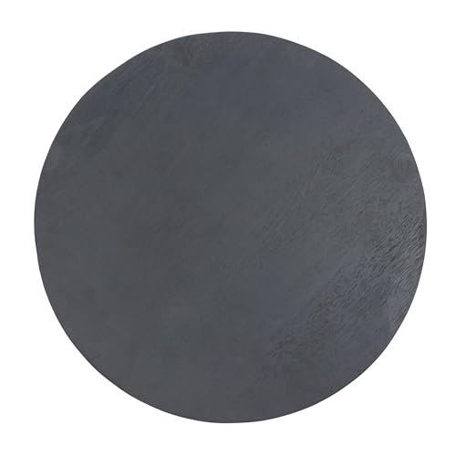 Creative Co-Op Round Mango Wood Pedestal, Black by Creative Co-Op - Image 7