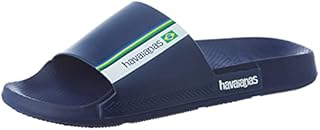 Havaianas Unisex Brasil Slide Sandal, Navy Blue, 8 UK