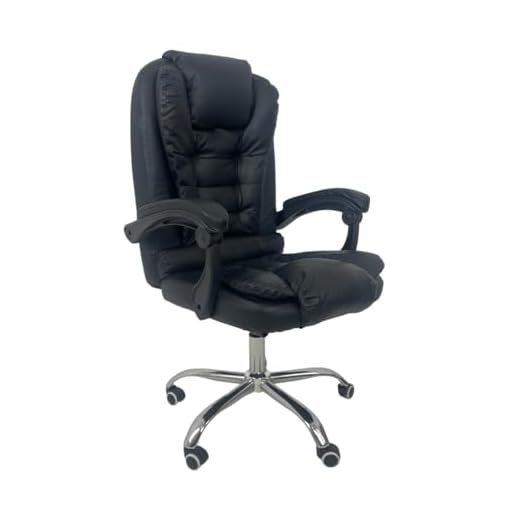 Cadeira De Escritório Presidente Reclinável Ergonômica (Preto)