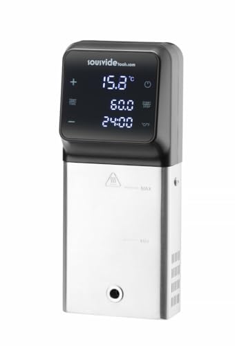 HENDI iVide Plus Junior, Sous-Vide Stick, Sous Vide, temperatura 5 °C - 99 °C, precisione 0,07 °C, controllo WiFi, migliori prestazioni fino a 45 litri, 230 V, 1500 W, 159 x 121 x 285 mm