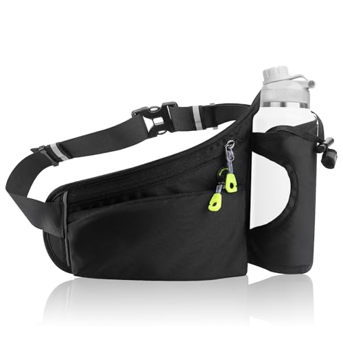 GlasFlength Ceinture de Course Réglable Sac Banane Sport Ajustable avec Deux Compartiments Sacs Banane Running pour Femme & Homme Escalade Randonnée