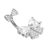 Baluue Piercing Fácil de Usar de Acero Inoxidable Diseño de Lazo Elegante y Minimizar Irritación, Adecuado para Fiestas y Uso Diario en Mujeres