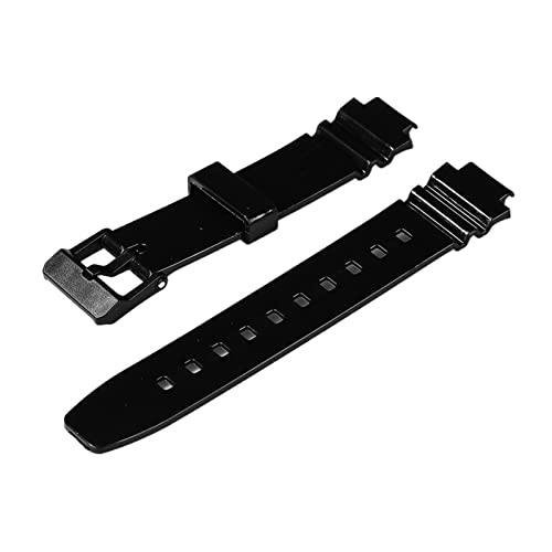 BXSUKEYOU Resin Rubber 12mm White Black Watch Band for LRW-250/LX-500H Watch Strap (Color : White, Size : 12mm)