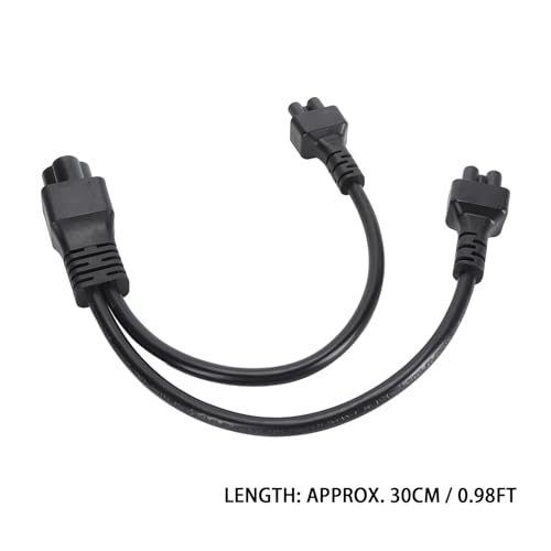 Câble IEC320 C6 double prise Y-Splitter 30cm pour alimentation PC
