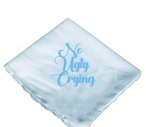 No Ugly Crying Wedding Handkerchief With Included Gift Box by Wedding Tokens- Perfect Bridesmaid Gift (Light Blue) No Ugly Crying Wedding Handkerchief With Included Gift Box by Wedding Tokens- Perfect Bridesmaid Gift (Light Blue)