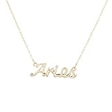 Lux Accessories Horoscope Zodiac Sign Aries Gold Necklace