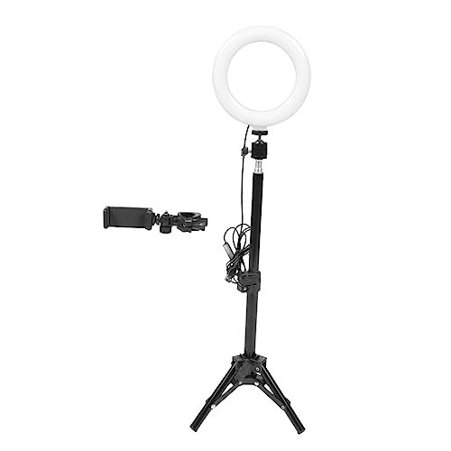 Uonlytech 1set Desktop Tripod Led Ring Light Phone Holder Fill Light for Live Streaming and Photography Durable Material Compatible USB Devices Stand