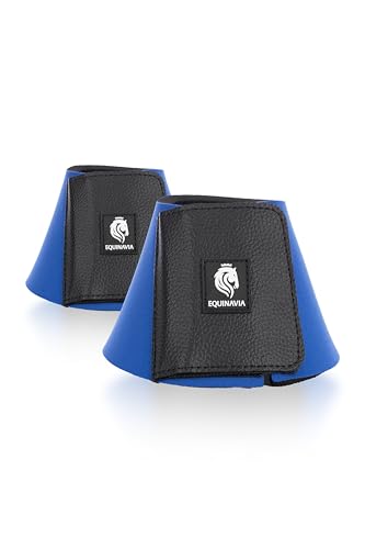 Image of Equinavia Toki Pull On Bell Boots for Horses, Durable Neoprene Equine Boots | Comfortable Horse Hoof Boots for Daily Turnout, Overreach Protection Hoof Boots, Equestrian Training Competition Show, Riding