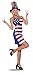 Produktbild Folat 21928- Glitter Kleid American USA-Flagge, Damen, S-M