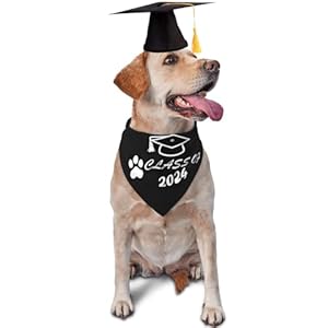 Dog Graduation Cap with Yellow Tassel and Pet Graduation Bandana Set Graduation Party Cosplay Gifts Class of 2024 Cucciolini Doodles Dog graduation cap with yellow tassel and pet graduation bandana set graduation party cosplay gifts class of 2024 cucciolini doodles