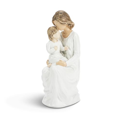 Figuras de mãe e filho, anjo da guarda, estátuas de mãe e filho de The Greatest Bond, decoração estátuas de anjo para o dia da mãe, aniversário, aniversário
