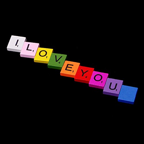 100 piezas de fichas de madera coloridas con letras miniatura 4
