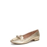 LifeStride Women's Claudine Loafer Flat Gold Metallic 7.5 M
