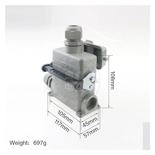 Conector resistente H16B-HE-016-4 de 16 núcleos con aleación resistente al desgaste 16A 2