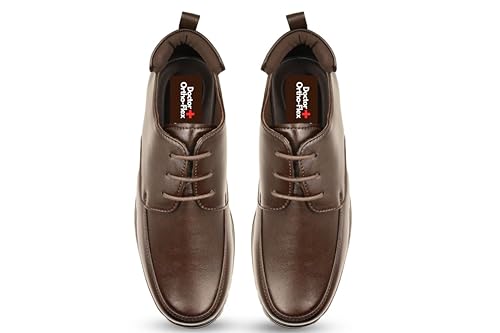 Image of Men's Orthopedic Formal Shoes - Lightweight Comfort with Arch Support, Memory Cushion Insole & Anti-Skid Sole | Stylish Office Wear | Model 1083 | Black, Brown, Tan-1083