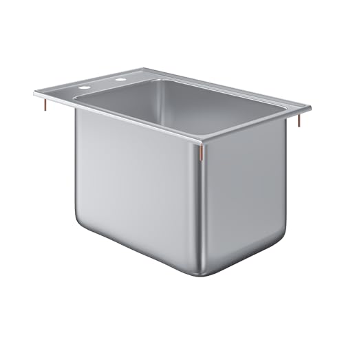 Image of Stainless Steel 1 Compartment Drop-In Sink Bowl 10 in. x 14 in. x 10 in.