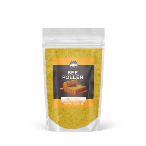 Birch & Meadow Bee Pollen Powder, Natural & Nutritious, Slightly Sweet Taste, Oatmeal & Cereal (4 Ounce)