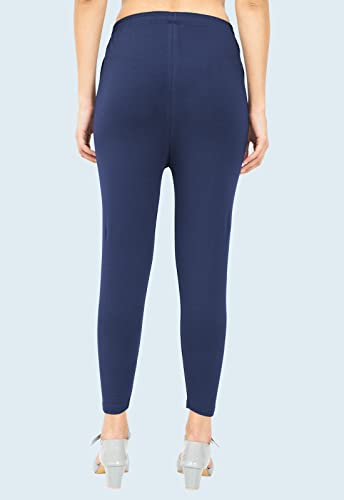 Image of POPOLO Women's Super Soft Ankle Length Cotton Lycra Solid Stretchable Legging