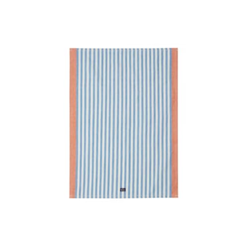 LEXINGTON Toalla de cocina a rayas de algodón/lino, azul y blanco, 50 x 70 cm