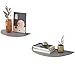 Floating Shelves Półka Ścienna Pływające Drewno Zestaw 2 Szt, Półokrągłe Pływające Półki, Skandynawski Zakrzywione Półki Wiszące Naścienne Drewno Do Dekoracji Ścian W Salonie (Color : Light grey)