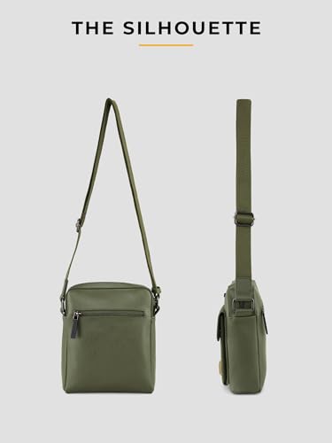 Image of EUME Packsy Sling Bag for Men & Women | Vegan Leather Crossbody Travel Bag | Magnetic Easy Access Pockets | Lightweight 3L Daily Use Bag