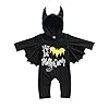 KILUS Baby Jongen Meisje Halloween vleermuis Kostuum Mijn Eerste Halloween Romper Jumpsuit met hoed Outfits